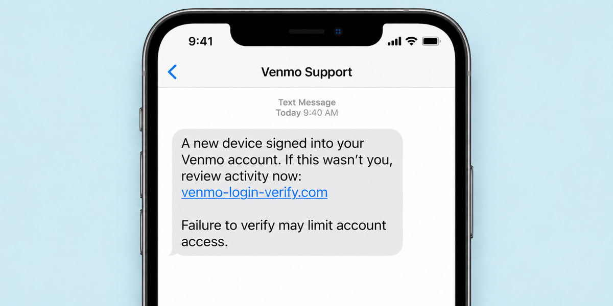 venmo scam text