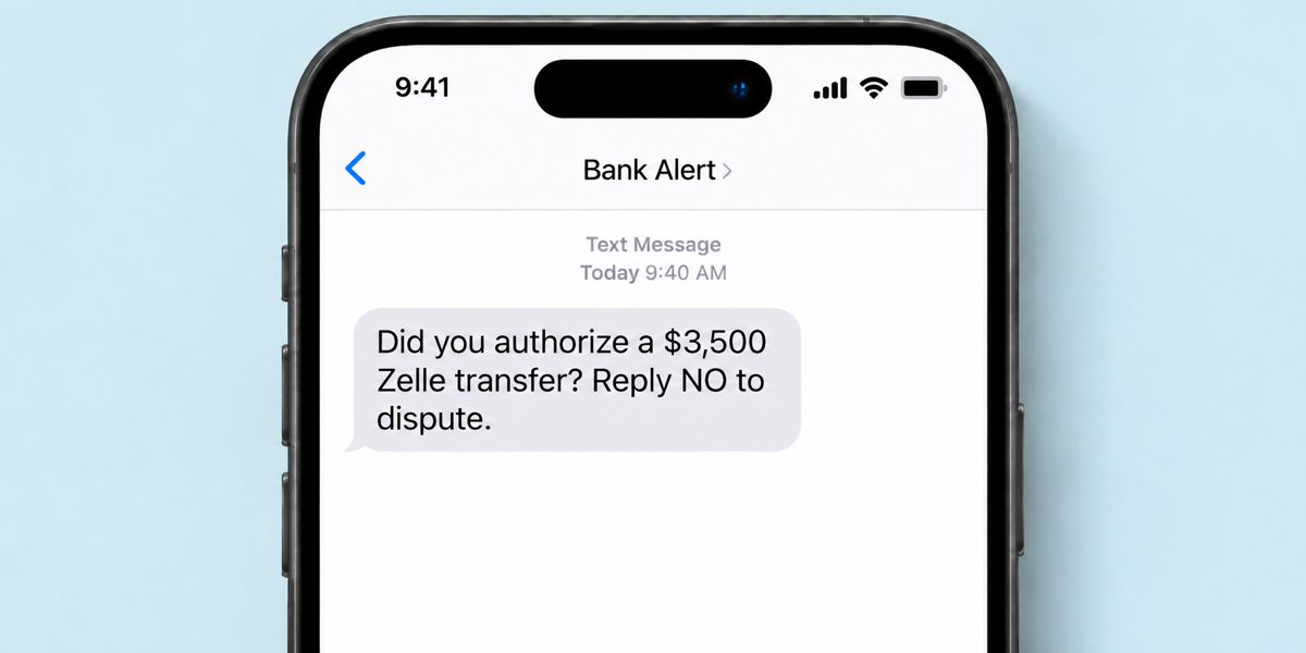 Zelle text scam